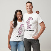 Het gekke roze konijn, ik hou van bunnies. kleding t-shirt (Unisex)