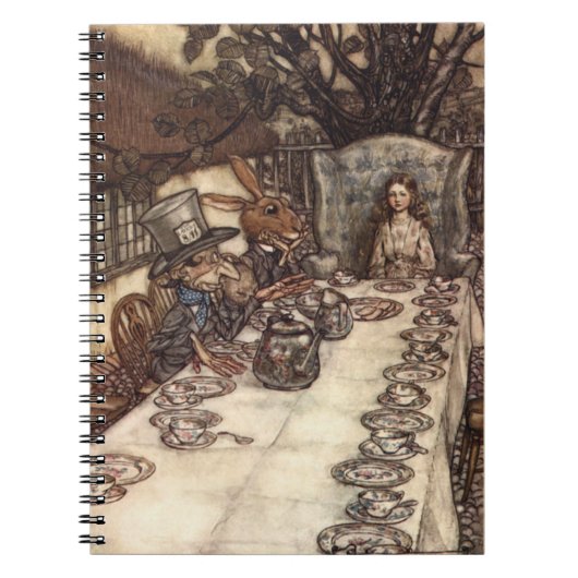 Het gekke Theekransje Arthur Rackham Notebook van Notitieboek (Voorkant)