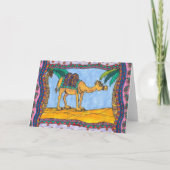 Het gekke Wenskaart van de Kameel Kaart (Achterkant)