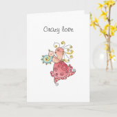 Het GEKKE Wenskaart van de LIEFDE tegen April Kaart (Gele Bloem)