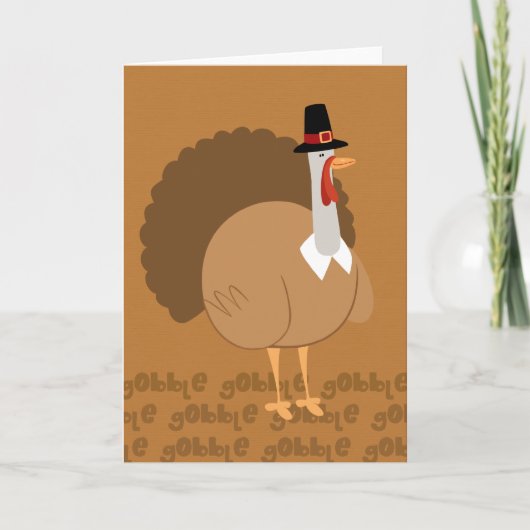 Het gekke Wenskaart van de Thanksgiving van de Feestdagen Kaart (Voorkant)