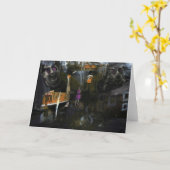 Het gekke Wereld Gemengde Wenskaart van de Kunst Kaart (Gele Bloem)