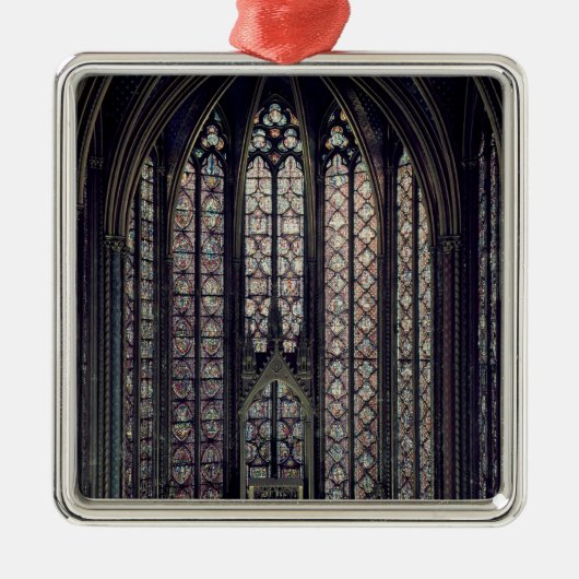 Het gekleurde glazen raam metalen ornament (Voorkant)