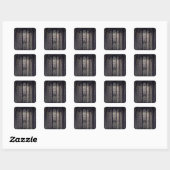 Het gekleurde glazen raam vierkante sticker (Vel)