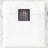 Het gekleurde glazen raam vierkante sticker (Tas)