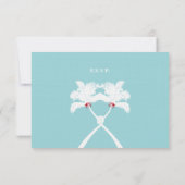 Het geknoopte Huwelijk van het Strand van de RSVP Kaartje (Achterkant)