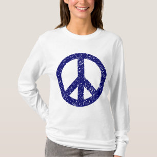 Het gekrabbelde Symbool van de Vrede - Diepe T-shirt