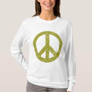 Het gekrabbelde Symbool van de Vrede - Groene T-shirt