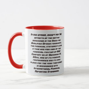 Het "gekwalificeerde Advies van de Controle " Mok