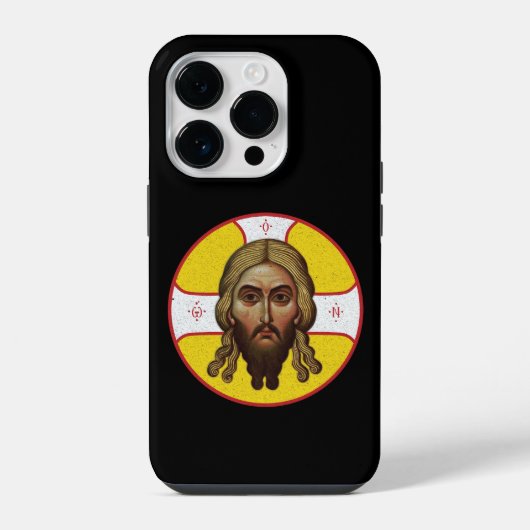 Het Gelaat van Christus Orthodoxe Icoon iPhone Hoesje (Achterkant)