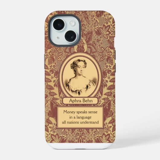 Het geld van Aphra Behn iPhone 15 Case (Achterkant)