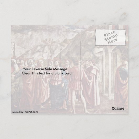 Het geld van Masaccio Briefkaart (Achterkant)