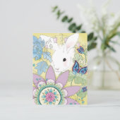 Het gele Briefkaart van het Konijn (Staand voorkant)