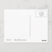 Het gele Briefkaart van het Konijn (Achterkant)