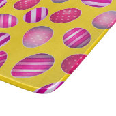 Het Gele en Roze Patroon van Paaseieren Snijplank (Hoek)