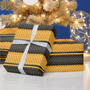 Het gele en Zwarte Ontwerp van de Streep van de Cadeaupapier