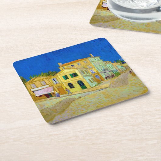 Het Gele Huis, Van Gogh Kartonnen Onderzetters (Schuin)