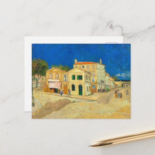 Het Gele Huis van Vincent Van Gogh Briefkaart (Voorkant / Achterkant in situ)
