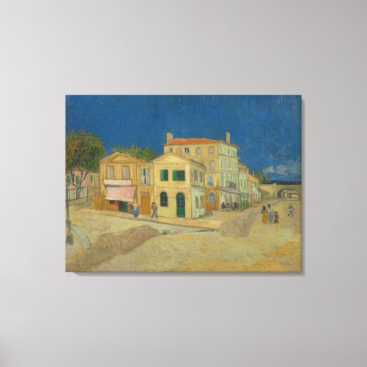 Het Gele Huis van Vincent van Gogh Canvas Afdruk (Voorkant)