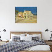Het Gele Huis van Vincent van Gogh Canvas Afdruk (Insitu (Slaapkamer))