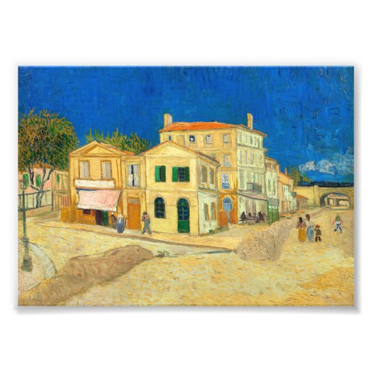 Het Gele Huis van Vincent Van Gogh Foto Afdruk (Voorkant)