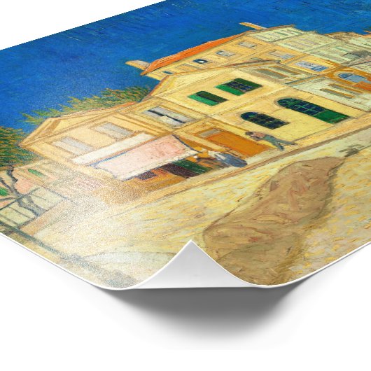 Het Gele Huis van Vincent Van Gogh Foto Afdruk (Hoek)