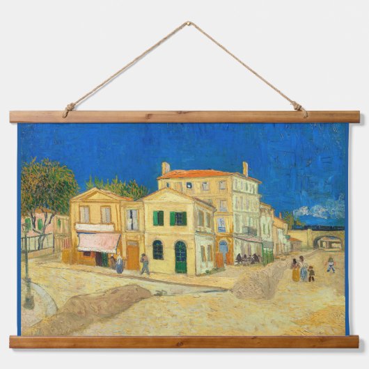 Het Gele Huis van Vincent Van Gogh Hangend Wandkleed (Voorkant)