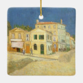 Het Gele Huis van Vincent van Gogh Keramisch Ornament (Achterkant)
