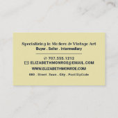 Het gele huis van Vincent van Gogh, kunsthandelaar Visitekaartje (Achterkant)