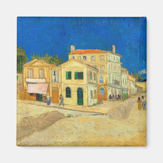 Het Gele Huis van Vincent Van Gogh Magneet (Voorkant)