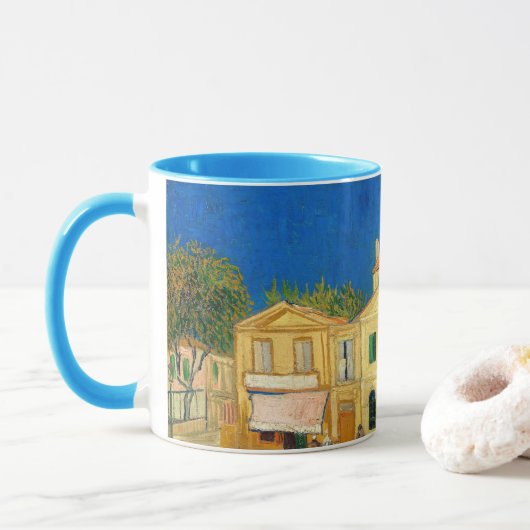 Het Gele Huis van Vincent Van Gogh Mok (Met donut)