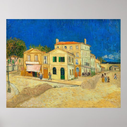 Het Gele Huis van Vincent Van Gogh Poster (Voorkant)
