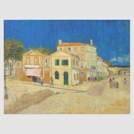 Het Gele Huis van Vincent Van Gogh Tissuepapier (Voorkant)