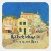 Het Gele Huis van Vincent Van Gogh Vierkante Sticker (Voorkant)