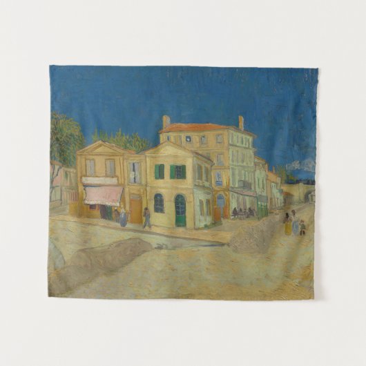 Het Gele Huis van Vincent van Gogh Wandkleed (Voorkant (horizontaal))