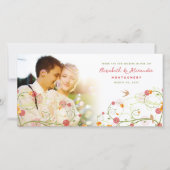 Het gele Huwelijk van de Lente van de Wervelingen Bedankkaart (Voorkant)