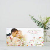 Het gele Huwelijk van de Lente van de Wervelingen Bedankkaart (Staand voorkant)