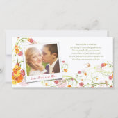 Het gele Huwelijk van de Lente van de Wervelingen Bedankkaart (Achterkant)