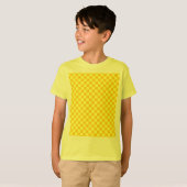 Het gele Klassieke Schaakbord van de Combinatie T-shirt (Voorkant volledig)