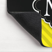 Het gele Monogram van de Douane van het Patroon Muismat (Hoek)