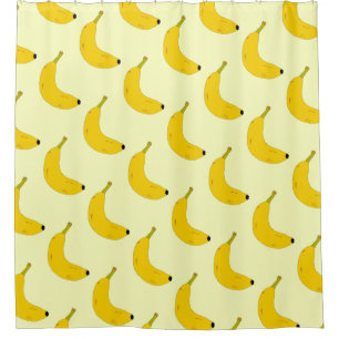 HET GELE MOTIEF VAN BANANEN DOUCHEGORDIJN