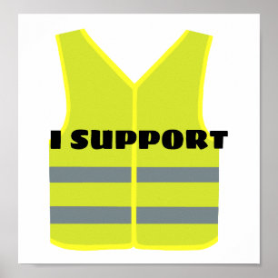 Het gele ontwerp van de veststeun poster