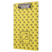 Het gele Patroon van de Bijen van de Zomer Klembord (Links)