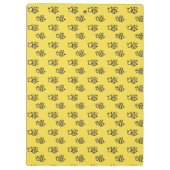 Het gele Patroon van de Bijen van de Zomer Klembord (Achterkant)