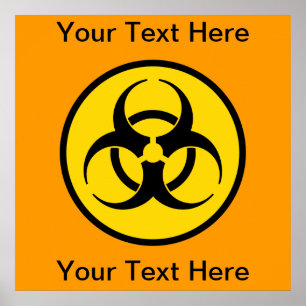 Het gele Poster van het Symbool Biohazard