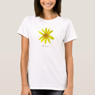 Het Gele Valkruid van de bloem met Tekst alle T-shirt