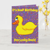 Het gele Wenskaart van de Eend Kaart (Gele Bloem)