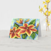 Het gele Wenskaart van Lelies Kaart (Gele Bloem)