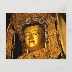 Het gelede Jowo Buddha-standbeeld, Jokhang Temple, Briefkaart