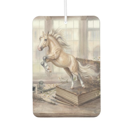 Het Geleerde Paard dat uit een Boek Springt Luchtverfrisser (Voorkant)